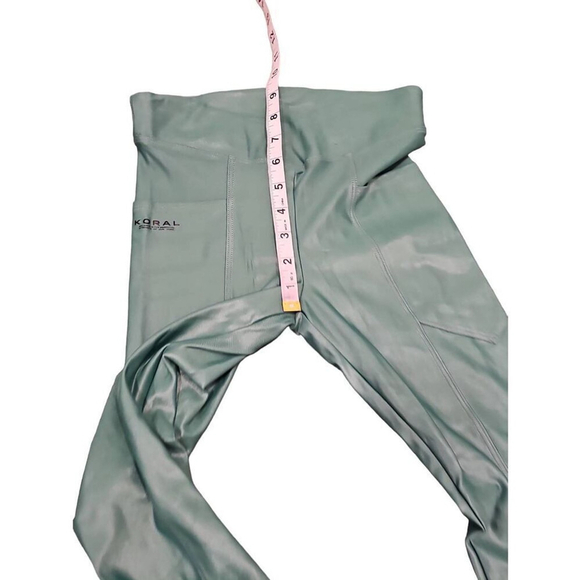 Koral Glaze High Rise Infinity Side Pockets Green Legging Sz S - Picture 7 of 10